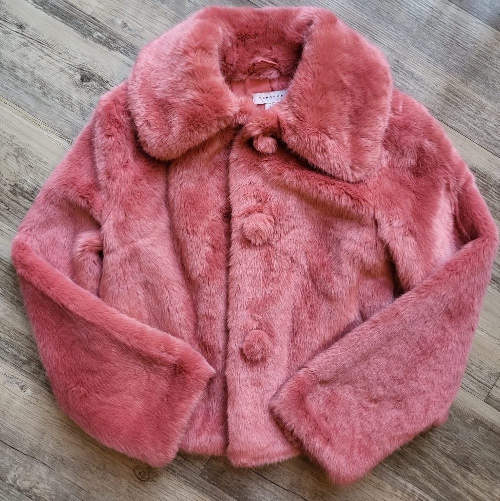 Topshop Faux Fur Jacket